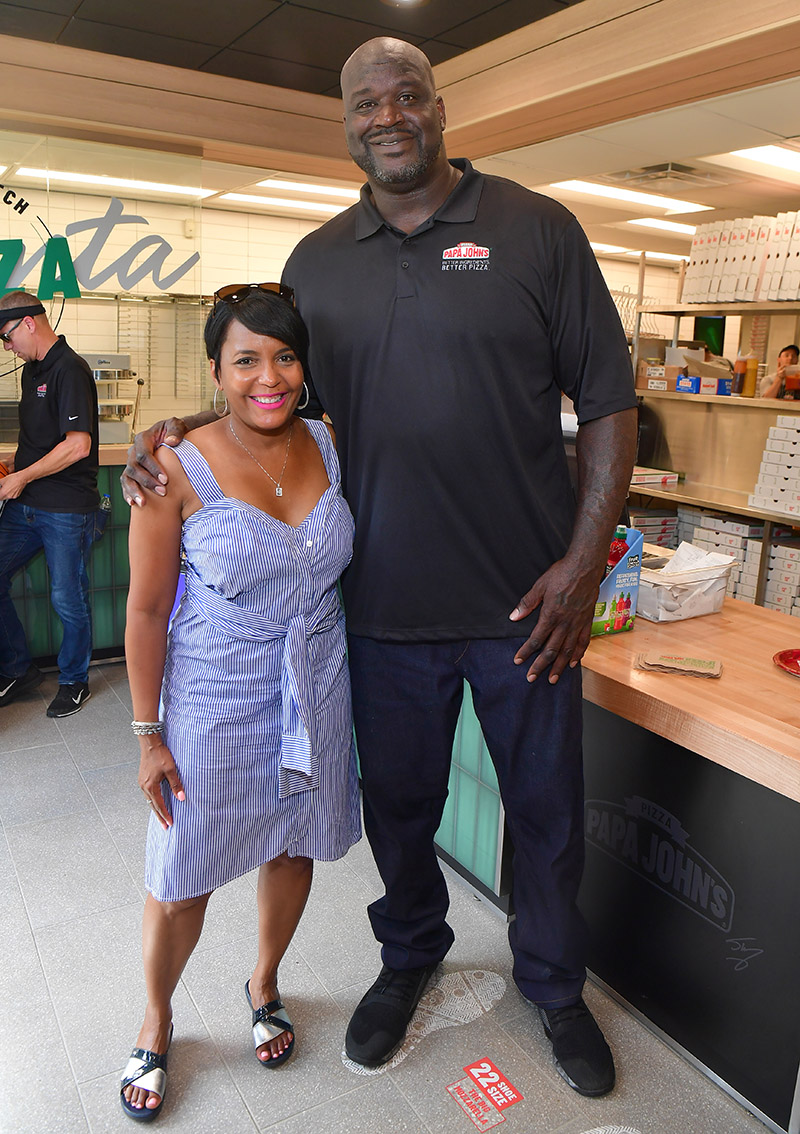 Keisha Lance Bottoms and Shaquille O’Neal attend Shaq’s Papa John’s ...
