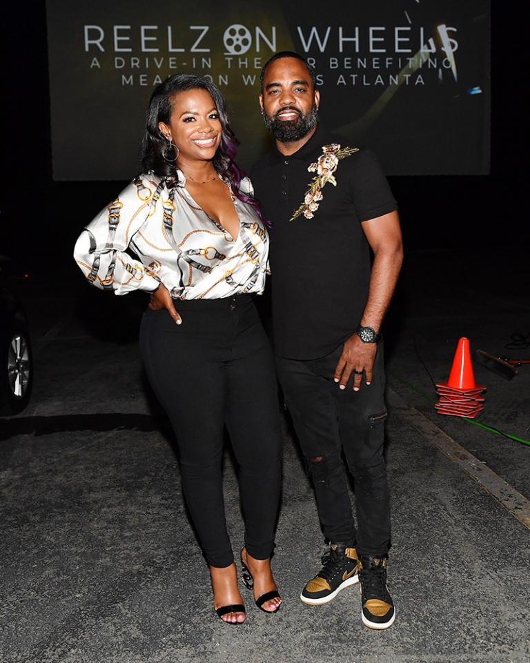 Kandi Burruss and Todd Tucker attend Reelz On Wheels A DriveIn