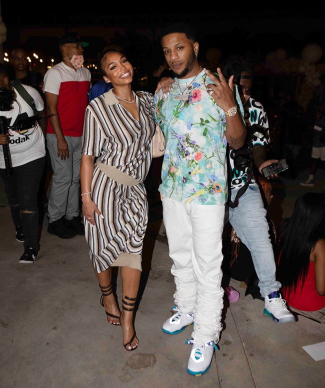 Lori Harvey and Ben Da Donn at Teyana Taylor’s Baby Shower at Gathering ...