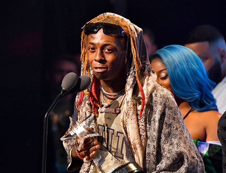 Rapper Lil Wayne onstage during the BET Hip Hop Awards 2018 at Fillmore
