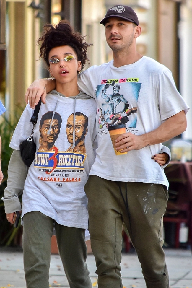 Shia Labeouf And His Girlfriend Singer And Actress Fka Twigs Enjoy A Walk And Lots Of Pda