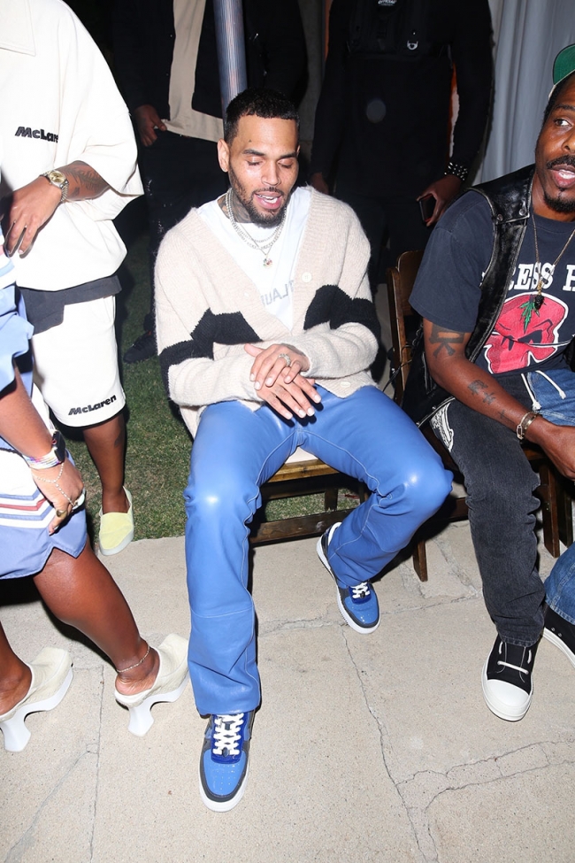 *EXCLUSIVE* Chris Brown and ex Karrueche Tran seat next to each other