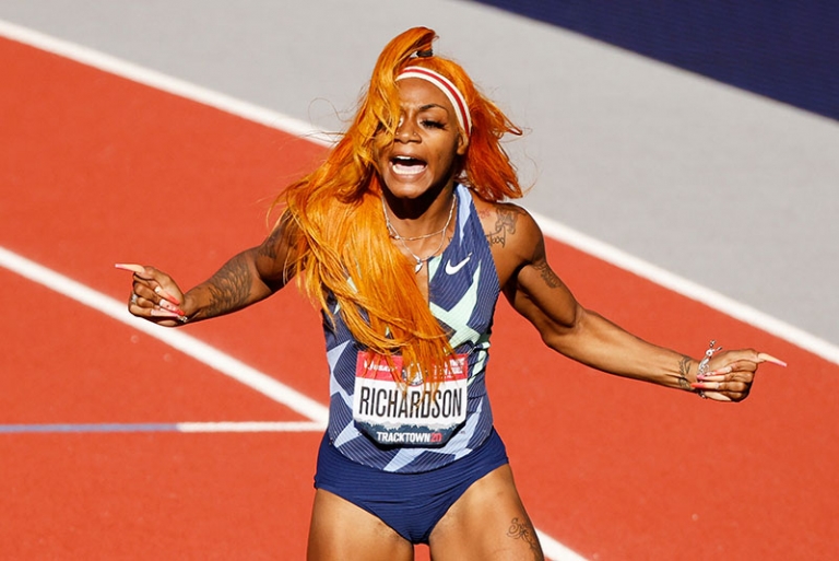 Eugene Oregon June Shacarri Richardson Reacts After Competing