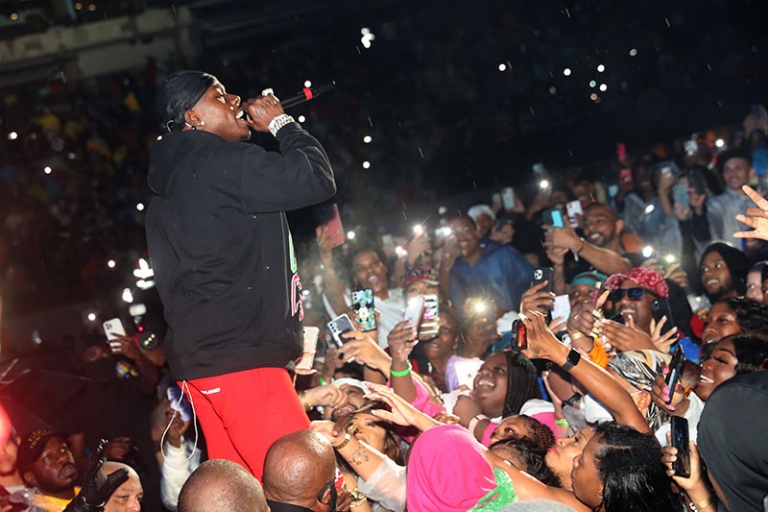 EAST RUTHERFORD, NEW JERSEY AUGUST 22 DaBaby performs onstage during