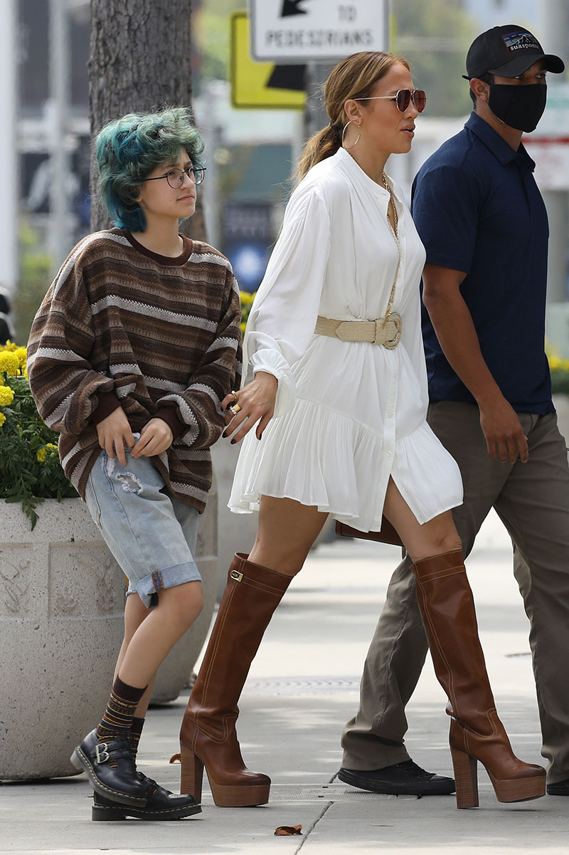 Lori Harvey Wearing a Bra and Vetements Low-Rise Jeans in LA