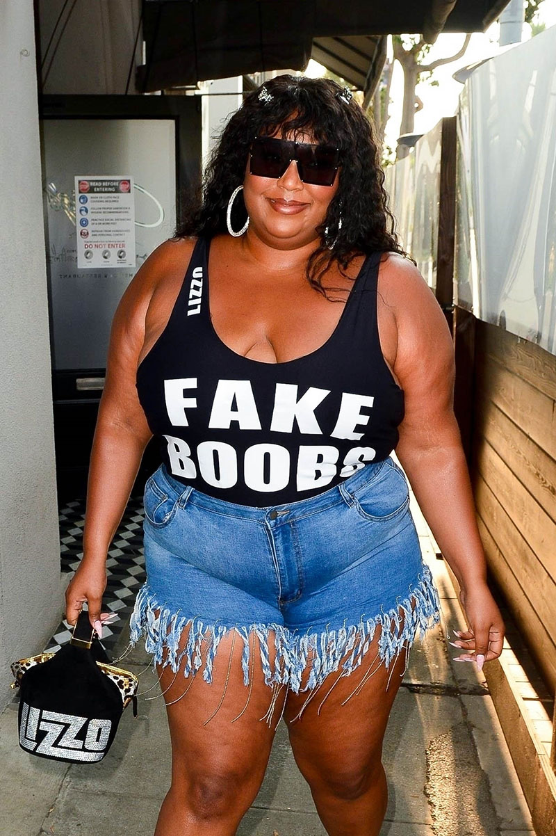 Fake Boobs White Tank Top – Lizzo