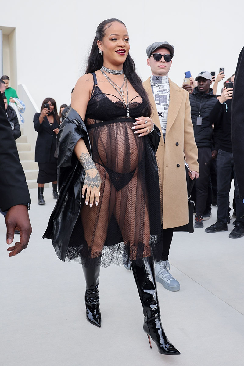 Pregnant Rihanna turns her baby bump into a fashion statement in