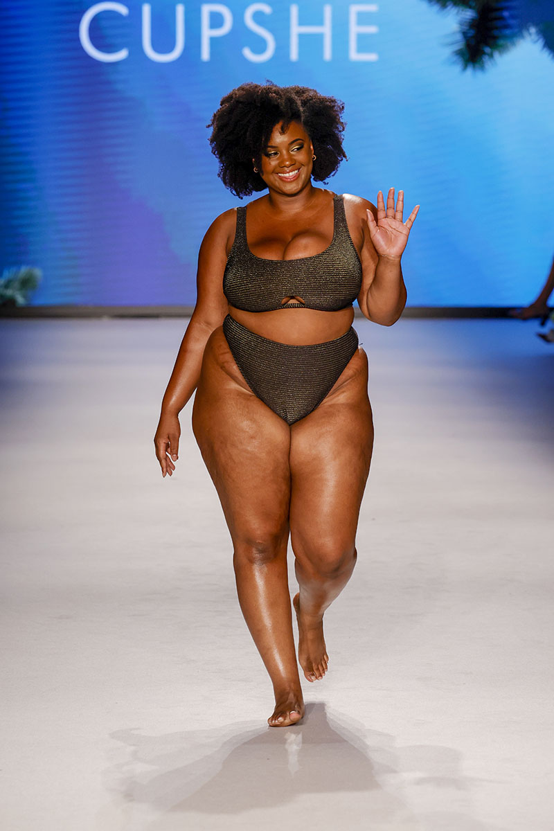 Fashion Plus Size Models Walk in Cupshe Swimwear Runway Show