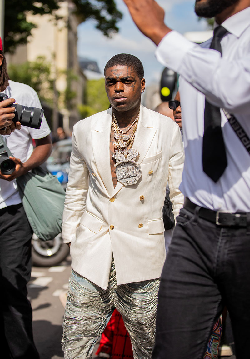 Paris, France. June 21, 2022, Kodak Black attends the Bluemarble Menswear  Spring Summer 2023 show as part of Paris Fashion Week on June 21, 2022 in  Paris, France. Photo by Laurent Zabulon/ABACAPRESS.COM