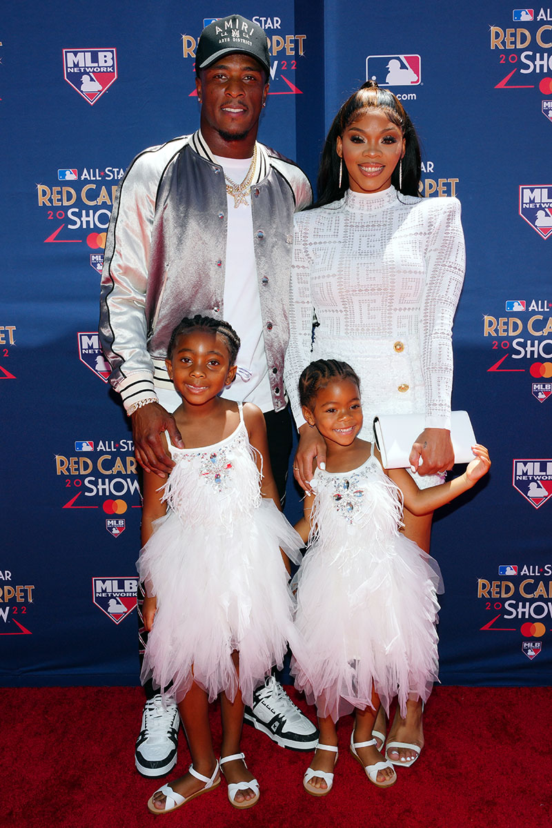 MLB Star Tim Anderson Walks The Red Carpet With His Wife & Children After  Another Woman Alleges He Is The Father Of Her Child