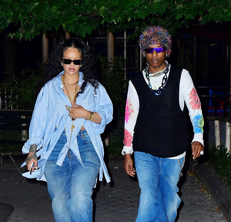 New York, NY – *EXCLUSIVE* – Rihanna and ASAP Rocky are spotted