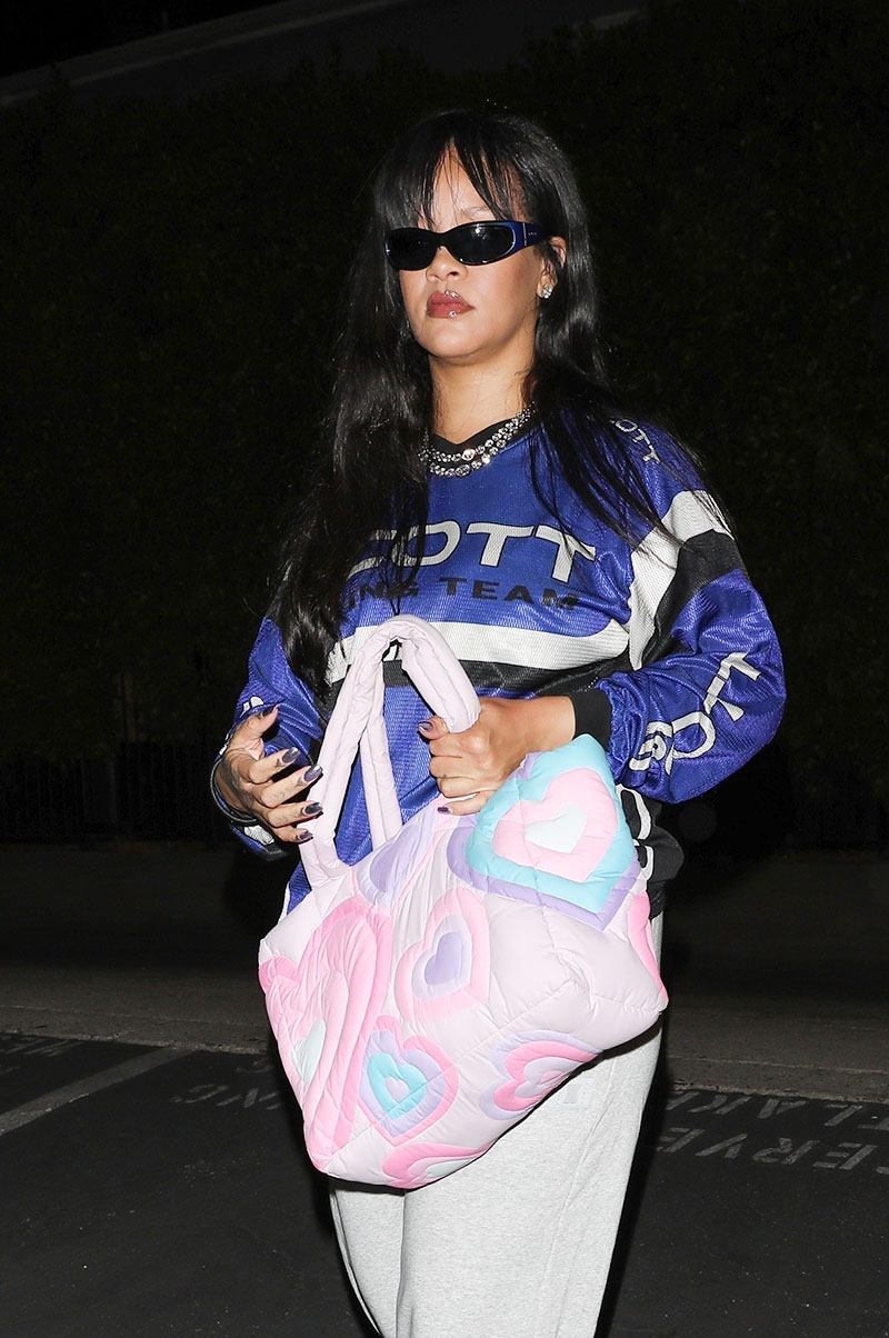 Rihanna Returns to Work with Baby Diaper Bag in L.A.