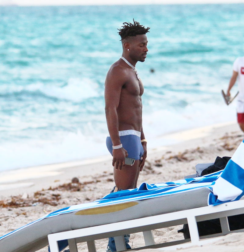 Antonio Brown CAUGHT On Camera EXPOSING Himself Poolside In Dubai