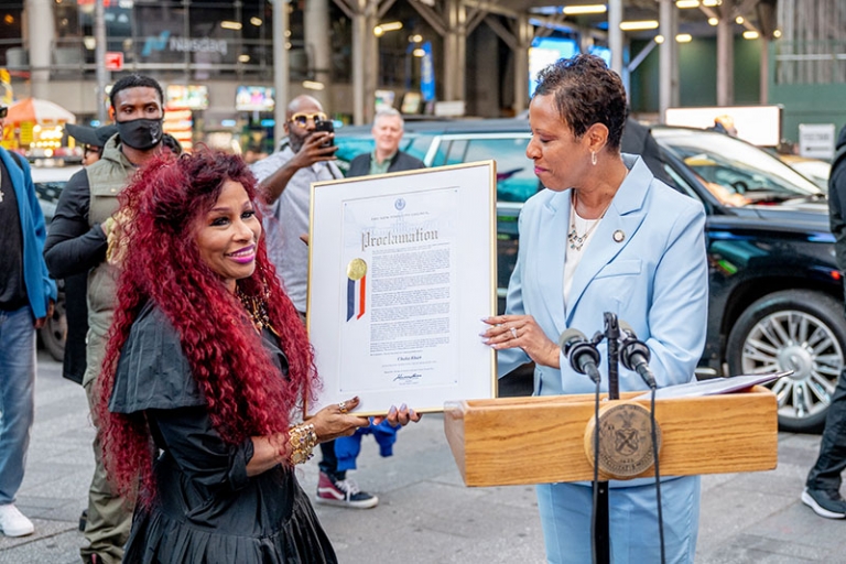 Chaka Khan Honored With Proclamation By Ny City Council 