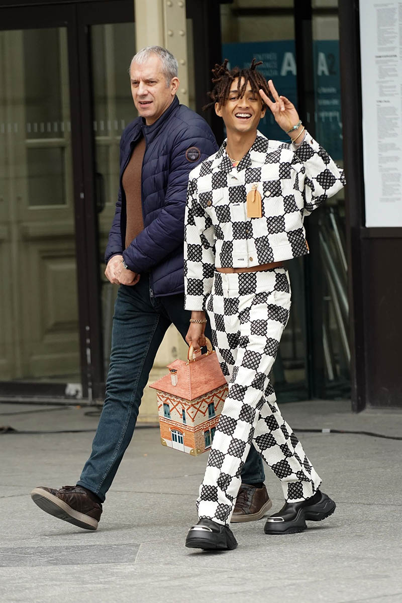 Paris, FRANCE Jaden Smith attends Louis Vuitton Womenswear Fall