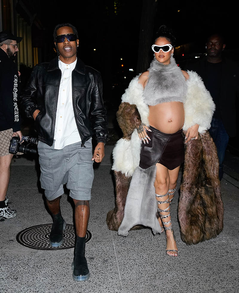NEW YORK, NEW YORK – MAY 05: Rihanna and ASAP Rocky out and about on ...