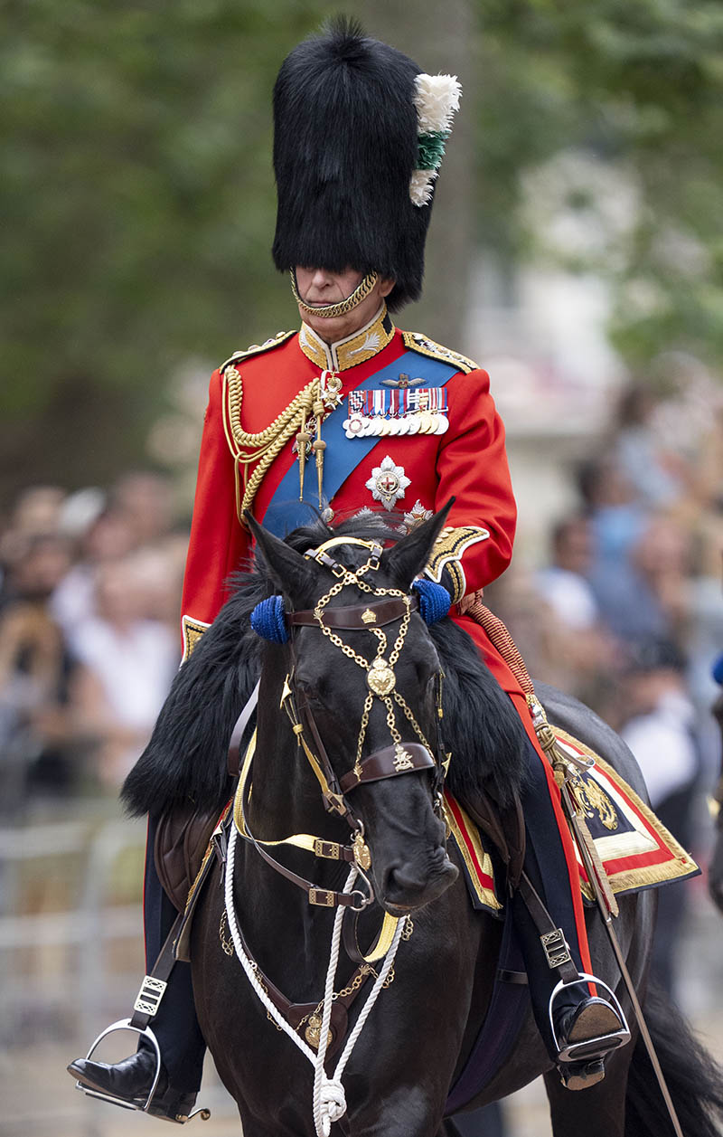 LONDON, ENGLAND – JUNE 17: King Charles III rides down The Mall during ...