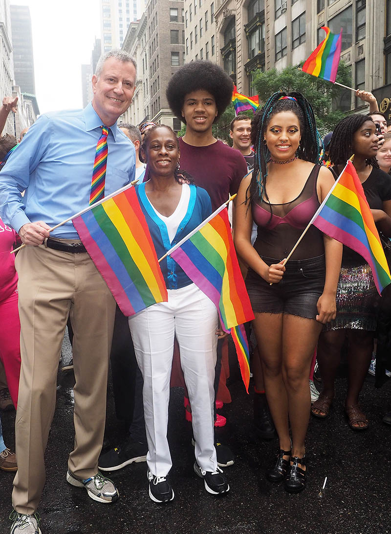 New York Ny June 28 L R Nyc Mayor Bill De Blasio Chirlane Mccray Dante De Blasio And 6531