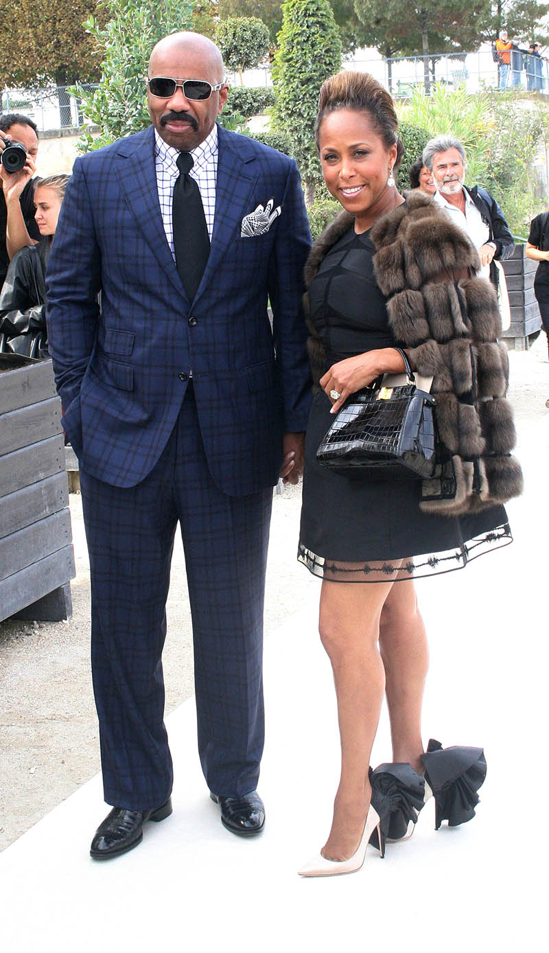 Steve and Marjorie Harvey attend Paris Fashion Week Womenswear  Spring/Summer 2017 – Chanel in Paris, France on Oct. 4, 2016. Credit:  MEGA/WENN