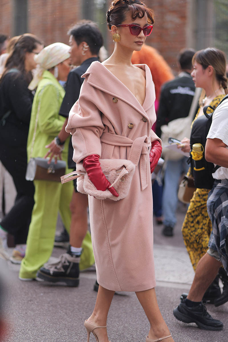 Guest Luxury Street Style at the Max Mara Runway Show at Milan Fashion ...