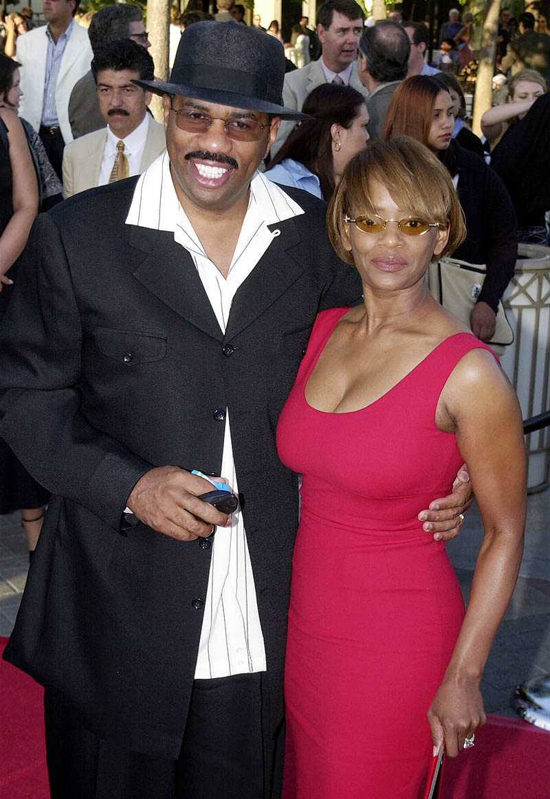 Actor-comedian Steve Harvey and wife Mary attend the premiere of the ...