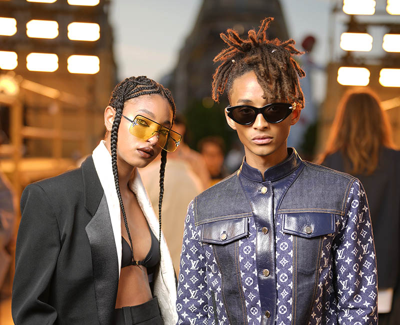 Wilow and Jaden Smith at the Louis Vuitton Men's Spring Summer 2024 Fashion  Show by #PHARELLWILLIAMS 
