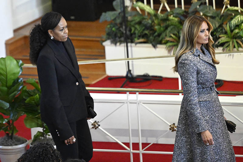 Melania Trump Sparks Outrage for Wearing Grey Coat to Rosalynn Carter’s ...