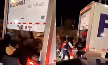 OutKick on X: What a week for looting. First, it was the FedEx truck in  Memphis. Now we have an organized hit on an Atlanta  delivery truck  where the driver just