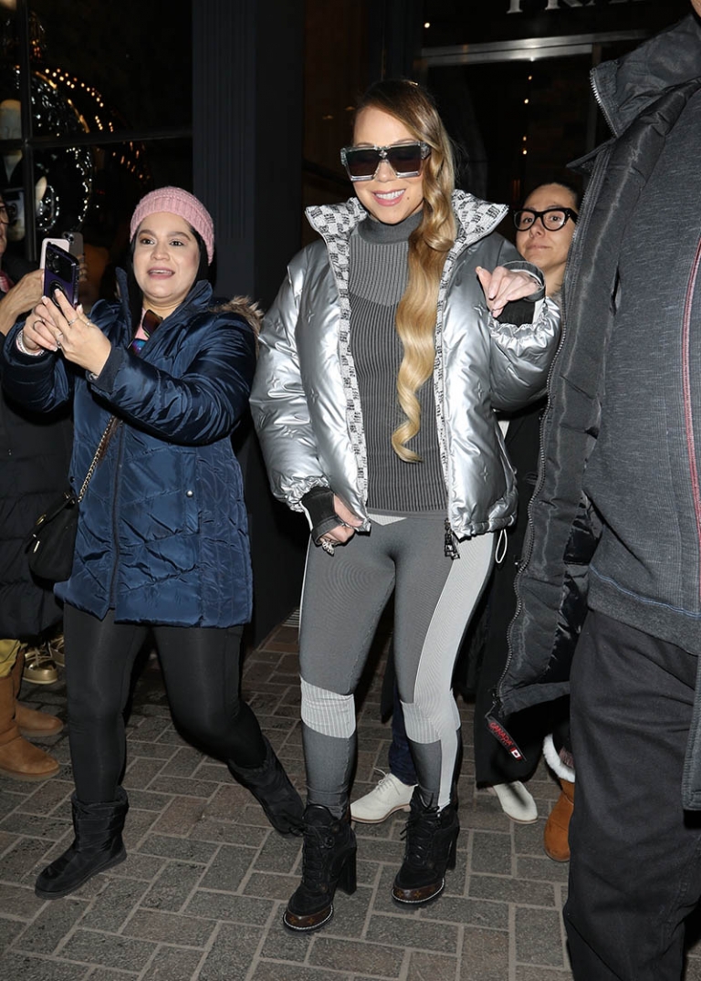 Aspen, CO – Mariah Carey drew a crowd while shopping at Prada in the