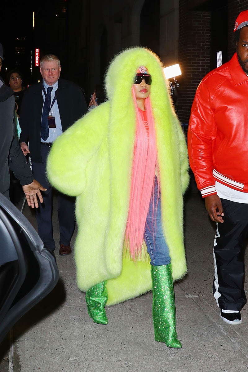 New York, NY – Nicki Minaj spreads vibrant joy as she greets fans in a ...
