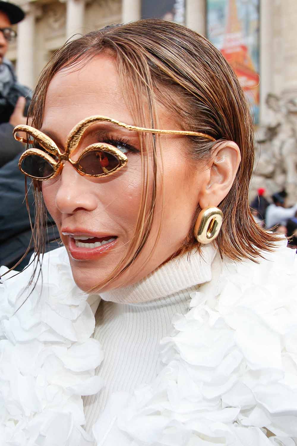 Jennifer Lopez seen leaving Schiaparelli show during Paris Fashion Week ...