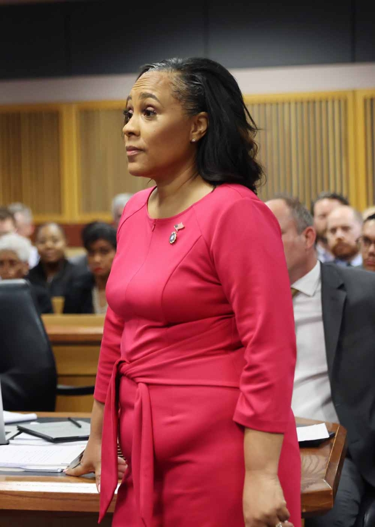 ATLANTA, GA FEBRUARY 15 Fulton County District Attorney Fani Willis stands in the courtroom