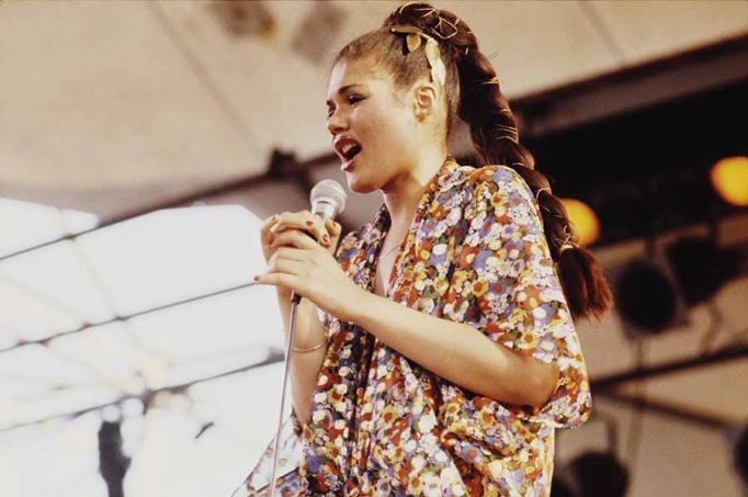 American R&B and jazz singer and songwriter Angela Bofill performing in ...