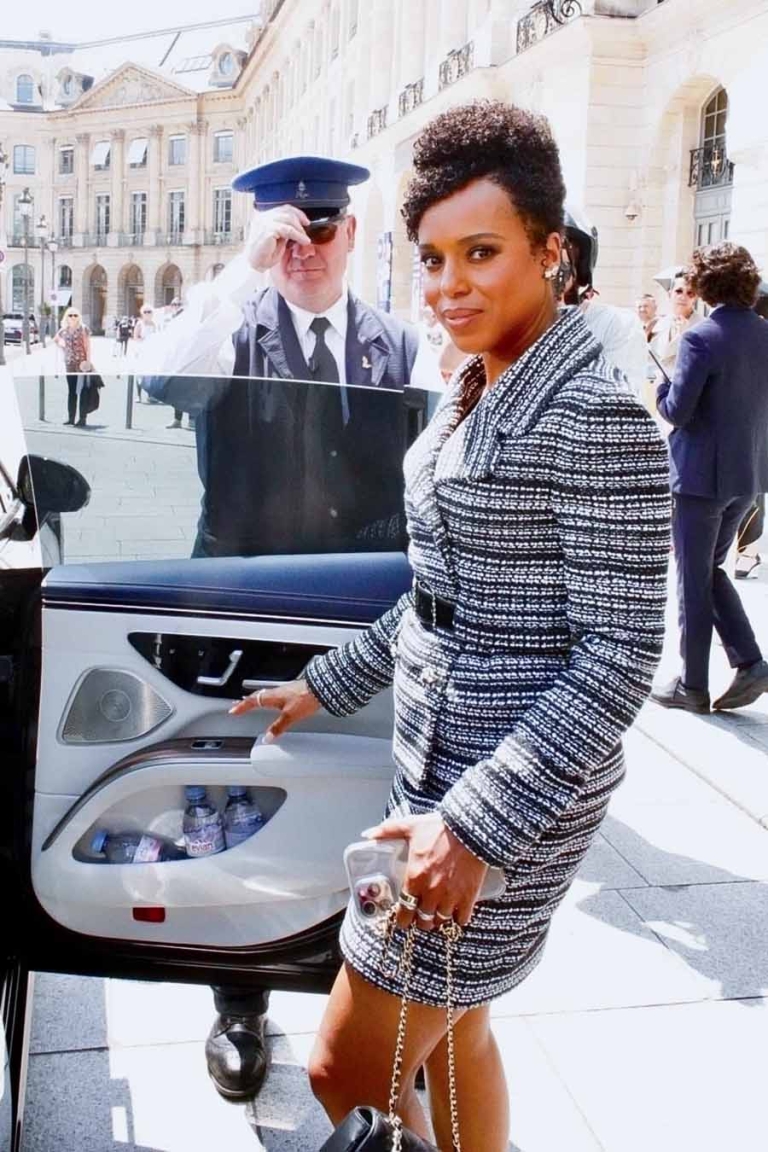 Kerry Washington Reveals Natural Hair At Paris Fashion Week – Sandra Rose