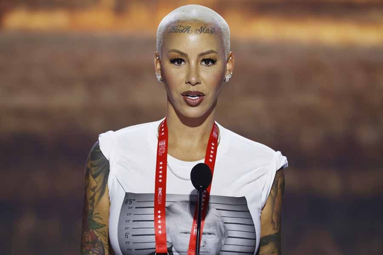 MILWAUKEE, WISCONSIN – JULY 14: Influencer Amber Rose conducts a sound ...