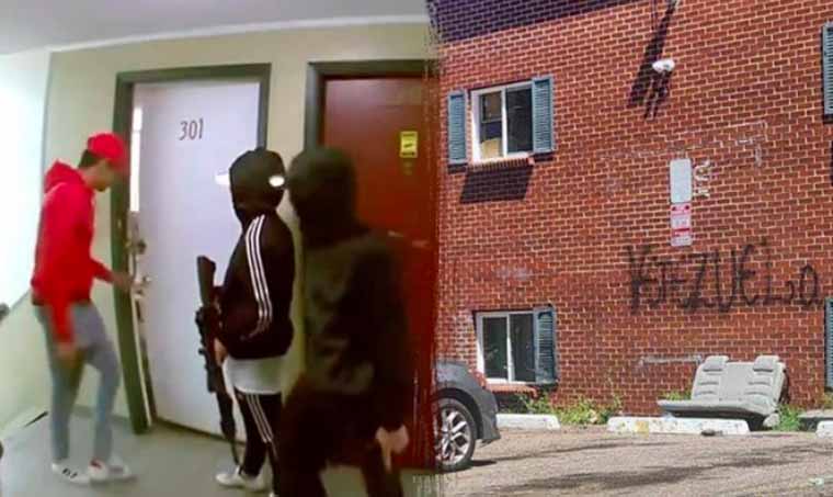 Video shows armed immigrants taking over apartment complex