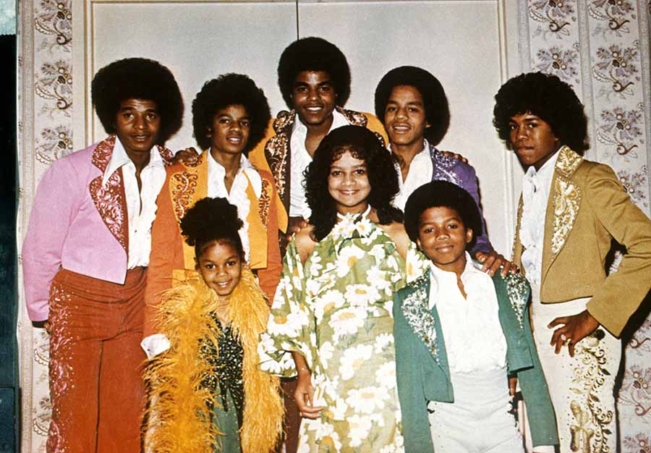The Jackson family. (L-R rear) Jackie Jackson, Michael Jackson, Tito