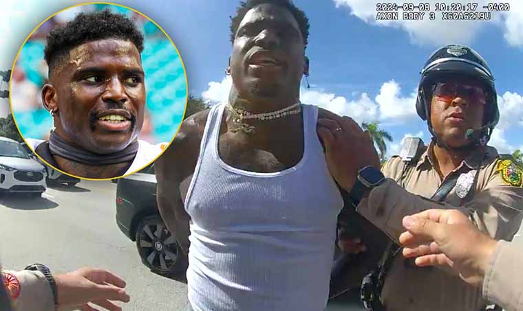 Video shows cops drag Tyreek Hill out of his car for putting his window up