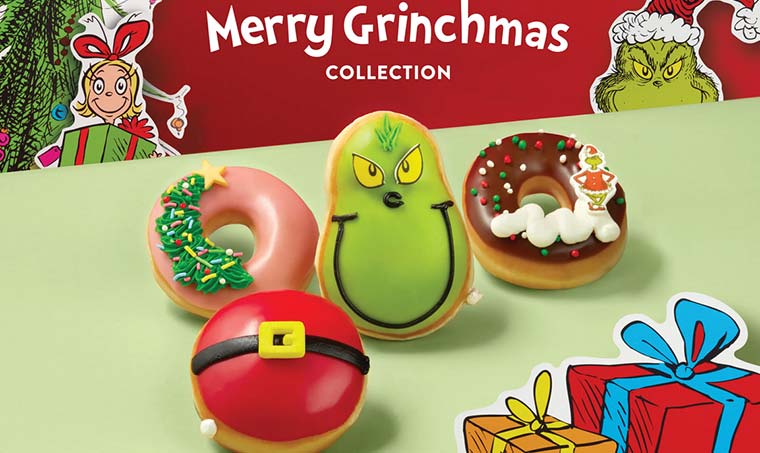 Krispy Kreme Reveals Merry Grinchmas Doughnut Collection