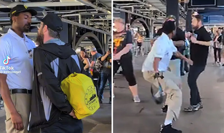Pittsburgh Pirates employee suspended for whipping Pirates fan with his belt (Video)