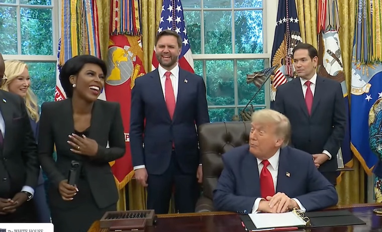 Trump raves about an African reporter’s beauty: ‘You are beautiful. I’m not allowed to say that’