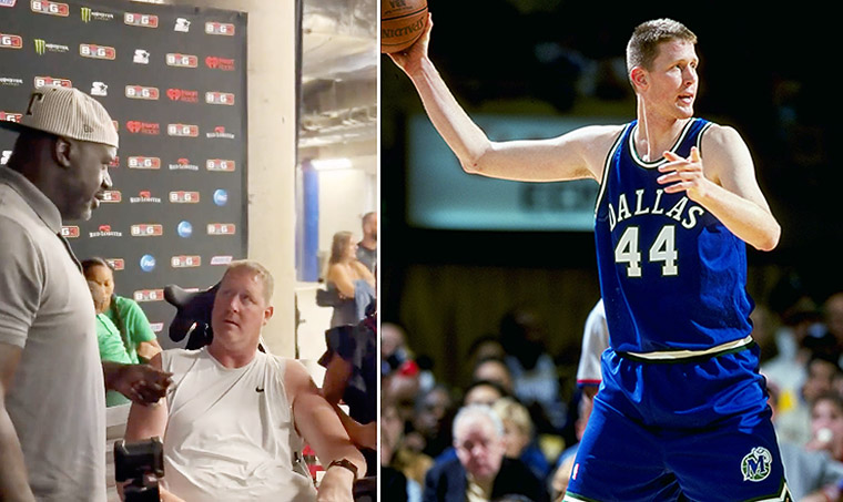 Ex NBA star Shawn Bradley makes rare public appearance with Shaquille O’Neal at BIG3