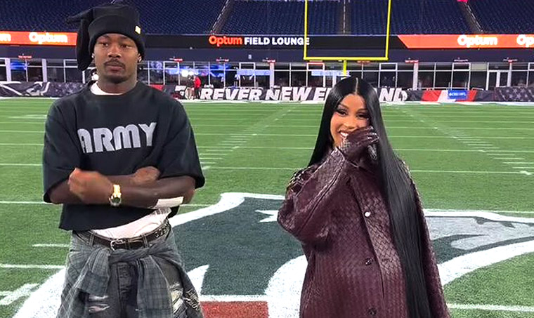 Cardi B and Stefon Diggs Celebrate Patriots’ Big Win Over Atlanta Falcons