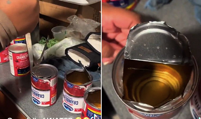 Ocean Spray investigating viral videos from Thanksgiving of cranberry sauce cans filled with water