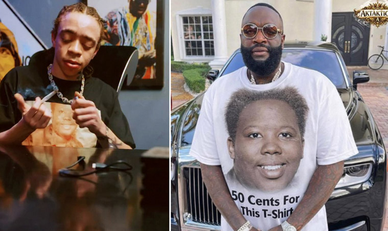 King Harris put 50 Cent’s mom on his shirt in “Sayless” video