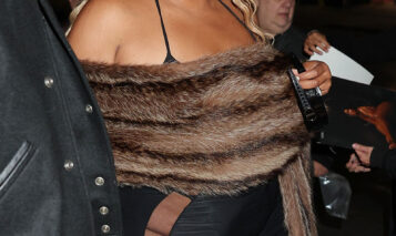 Lizzo is seen celebrating her 38th birthday at Chateau Marmont alongside her boyfriend, Myke Wright, and friends. Credit: PGP / BACKGRID