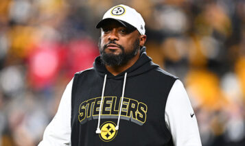 PITTSBURGH, PENNSYLVANIA – JANUARY 12: Head coach Mike Tomlin of the Pittsburgh Steelers looks on before the game against the Houston Texans at Acrisure Stadium on January 12, 2026 in Pittsburgh, Pennsylvania. (Photo by Joe Sargent/Getty Images)
