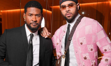Usher and Chris Brown at the Louis Vuitton Men’s Fall/Winter 2026 fashion show as part of Paris Men’s Fashion Week held at Fondation Louis Vuitton on January 20, 2026 in Paris, France. (Photo by Swan Gallet/WWD via Getty Images)