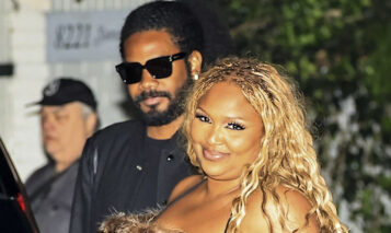 Lizzo is seen celebrating her 38th birthday at Chateau Marmont alongside her boyfriend, Myke Wright, and friends. Credit: The Hollywood JR / BACKGRID