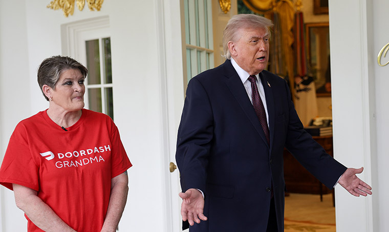 Trump says DoorDash delivery to the White House was “a little tacky”